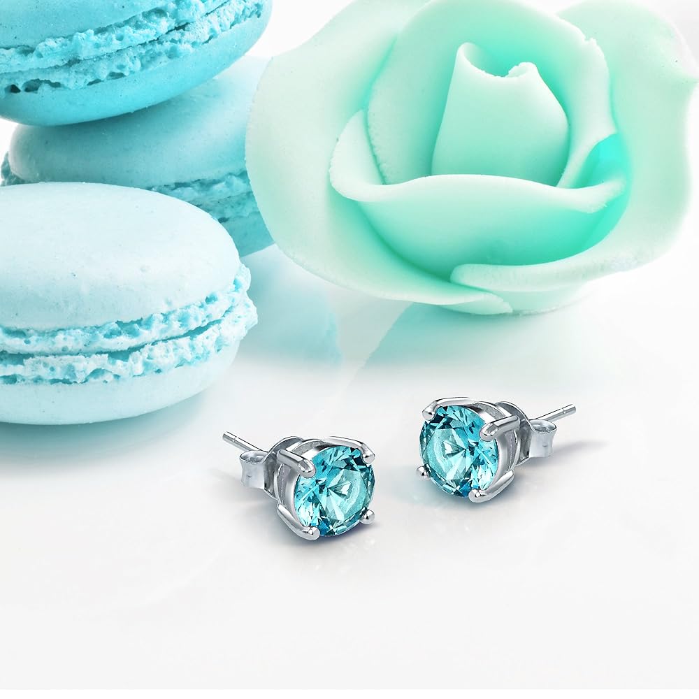 925シルバーアクアブルージルコニアピアス 925シルバーアクアブルージルコニアピアス